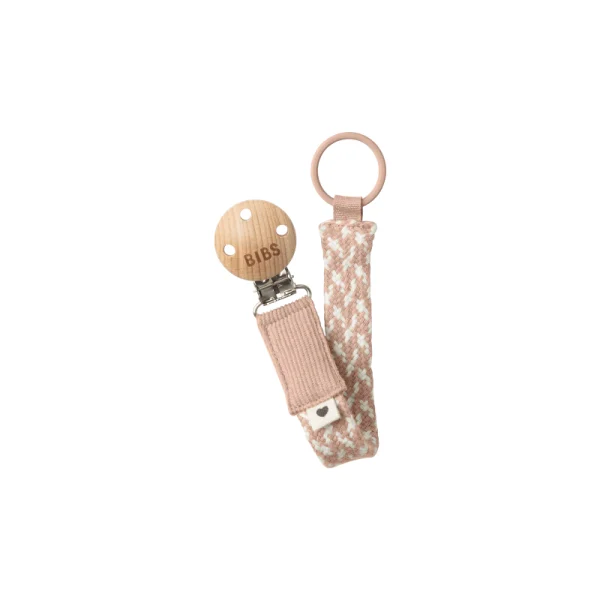 BIBS Pacifier Clip - Blush/Ivory