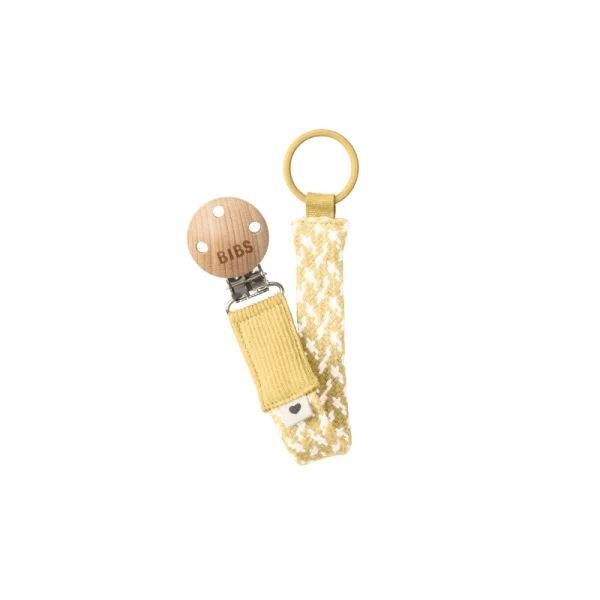 BIBS Pacifier Clip - Pale Butter/Ivory