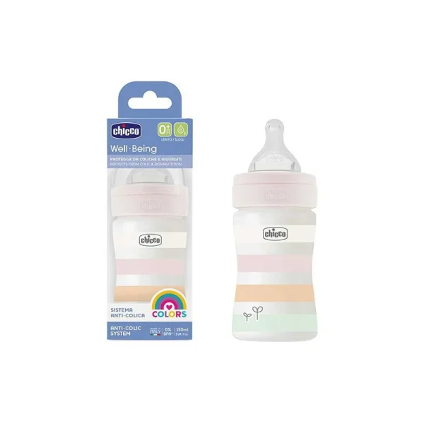 Chicco Well-Being flašica sa anti-kolik sistemom 0m+ Bijela za djevojčice 150ml