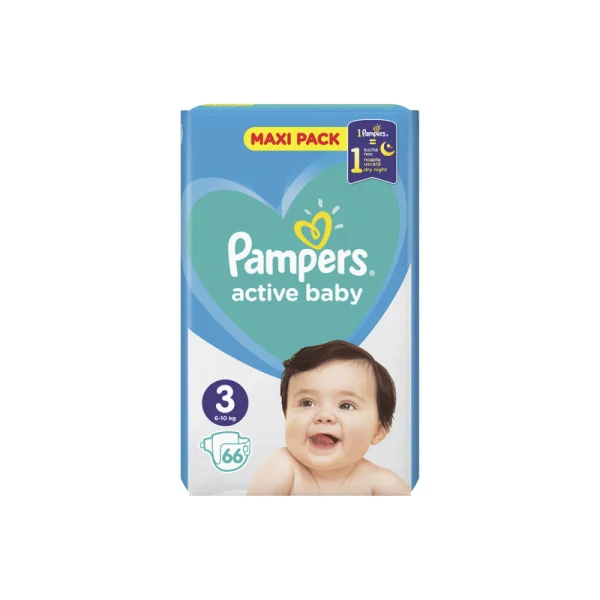 Pampers Active Baby 3 (6-10 kg) 66 komada