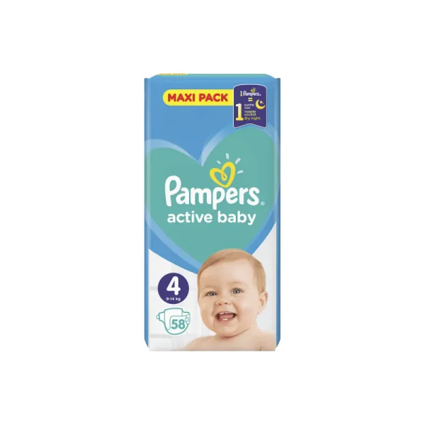 Pampers Active Baby 4 (9-14 kg) 58 komada